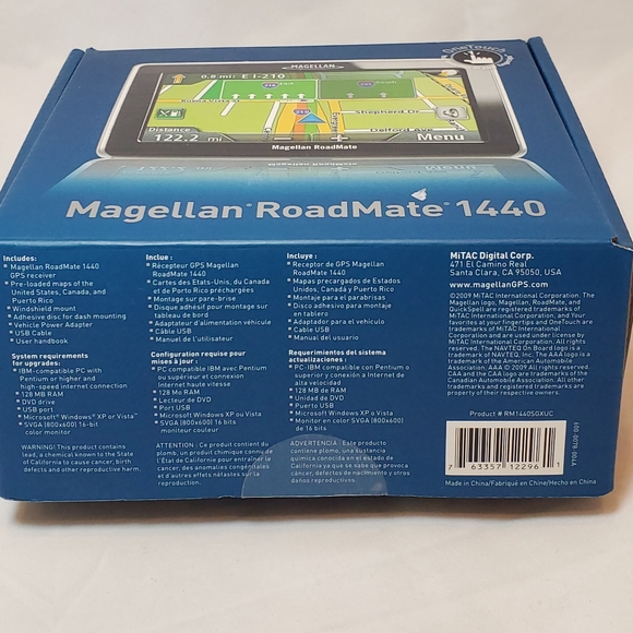 Magellan Roadmate 1440 GPS Navigator  System Pre-loaded Maps - Picture 4 of 7